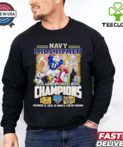 Navy Midshipmen 2024 Armed forces Bowl Champions mascot shirt