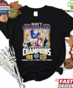 Navy Midshipmen 2024 Armed forces Bowl Champions mascot shirt