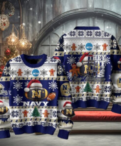 Navy Midshipmen Christmas They Not Like Us Midshipmen Ugly Sweater
