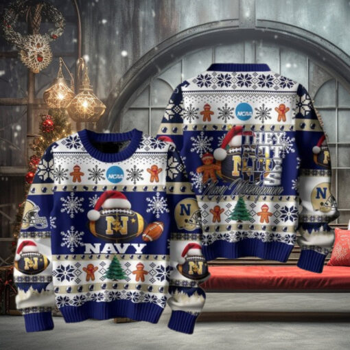 Navy Midshipmen Christmas They Not Like Us Midshipmen Ugly Sweater