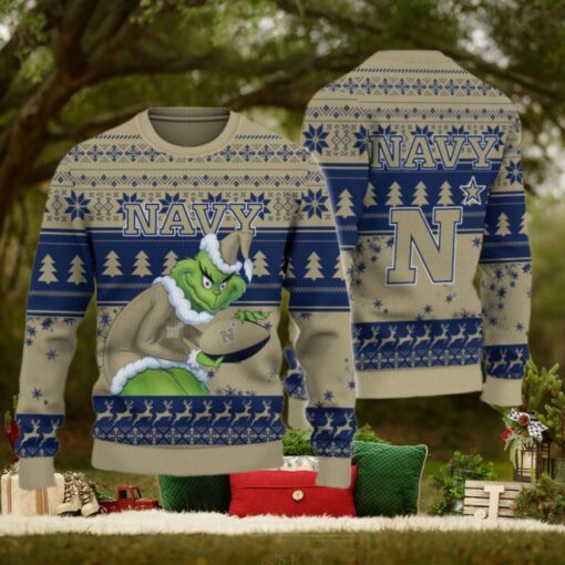 Navy Midshipmen Grinch Ugly Christmas Sweater