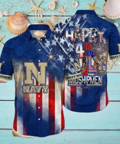 Navy Midshipmen NCAA3 Independence Day Holidays Hawaiian Shirt For Men Women Gift