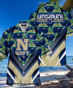 Navy Midshipmen Summer Hawaiian Shirt And Shorts For Sports Fans This Season