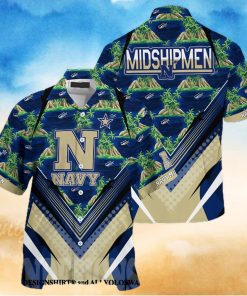 Navy Midshipmen Summer Hawaiian Shirt And Shorts For Sports Fans This Season