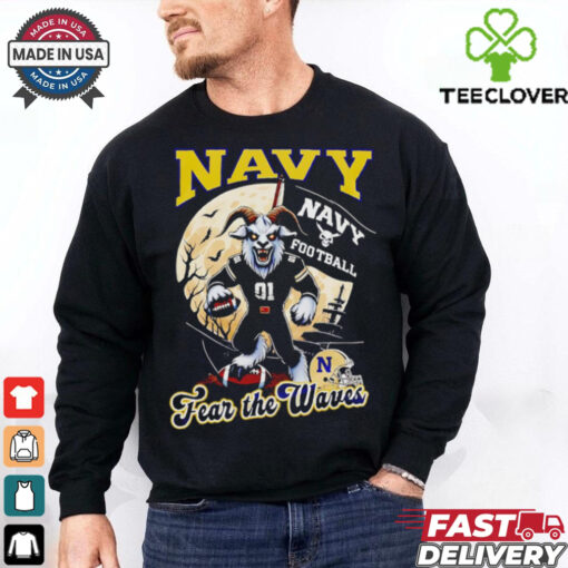 Navy Midshipmen fear the waves Halloween hoodie, sweater, longsleeve, shirt v-neck, t-shirt