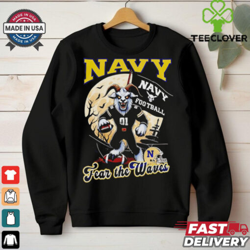 Navy Midshipmen fear the waves Halloween hoodie, sweater, longsleeve, shirt v-neck, t-shirt