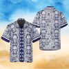 Navy Pattern Color Skull Hawaiian Shirt