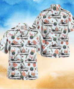 Navy USS Firedrake Christmas Seamless Button Up Hawaiian Shirt Beach Gift