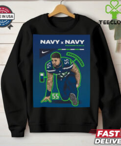 Navy X Navy Seahawks vs Bills 2024 Week 8 Game Shirt