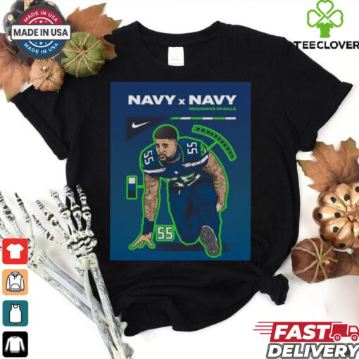 Navy X Navy Seahawks vs Bills 2024 Week 8 Game Shirt