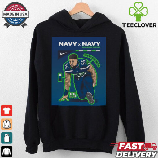 Navy X Navy Seahawks vs Bills 2024 Week 8 Game Shirt
