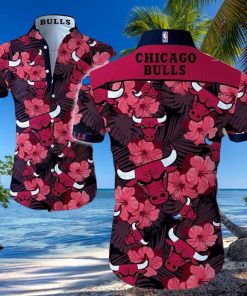 Nba Chicago Bulls Tropical Summer Hibiscus Flowers Trendy Hawaiian Shirt V3 Aloha Shirt