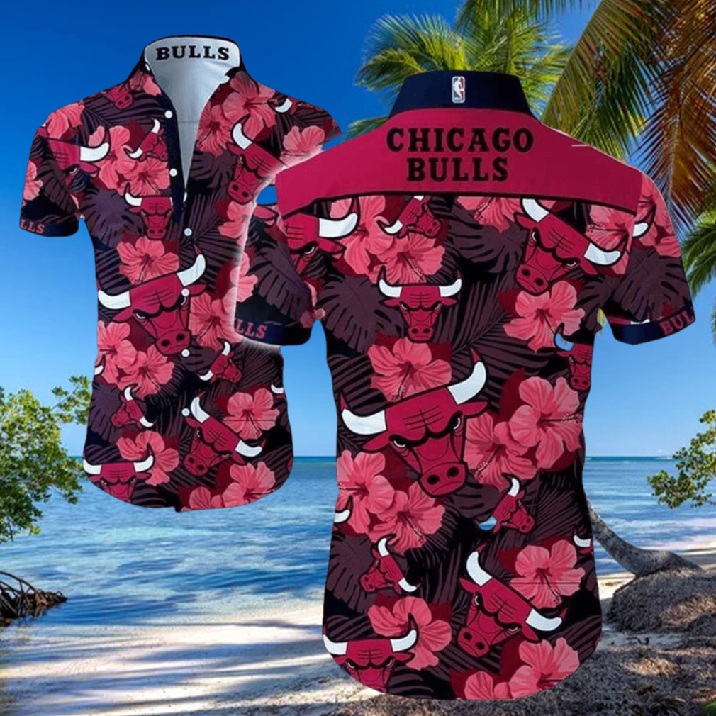 Nba Chicago Bulls Tropical Summer Hibiscus Flowers Trendy Hawaiian Shirt V3 Aloha Shirt Nba Chicago Bulls Tropical Summer Hibiscus Flowers Trendy Hawaiian Shirt V3 Aloha Shirt