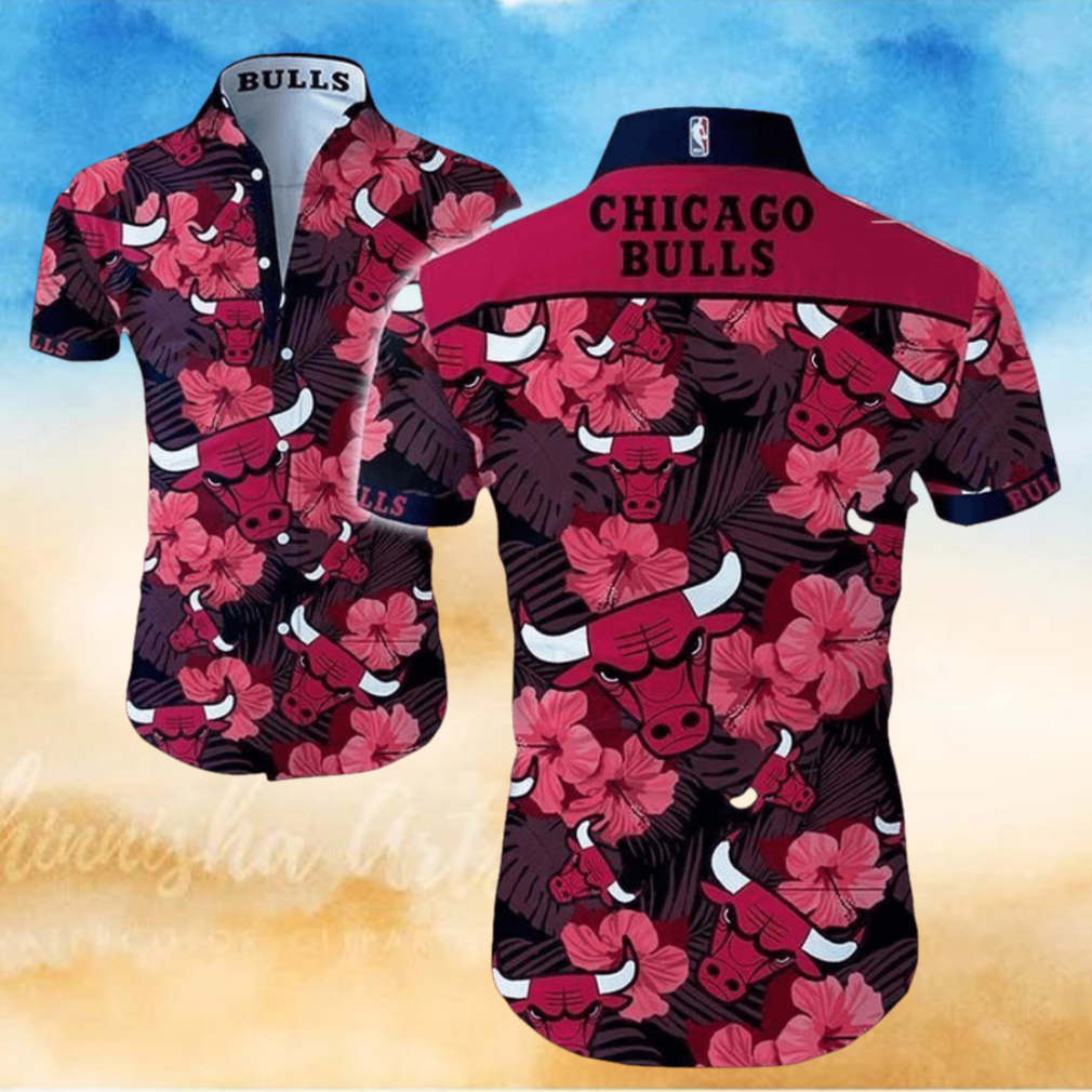 Nba Chicago Bulls Tropical Summer Hibiscus Flowers Trendy Hawaiian Shirt V3 Aloha Shirt Nba Chicago Bulls Tropical Summer Hibiscus Flowers Trendy Hawaiian Shirt V3 Aloha Shirt
