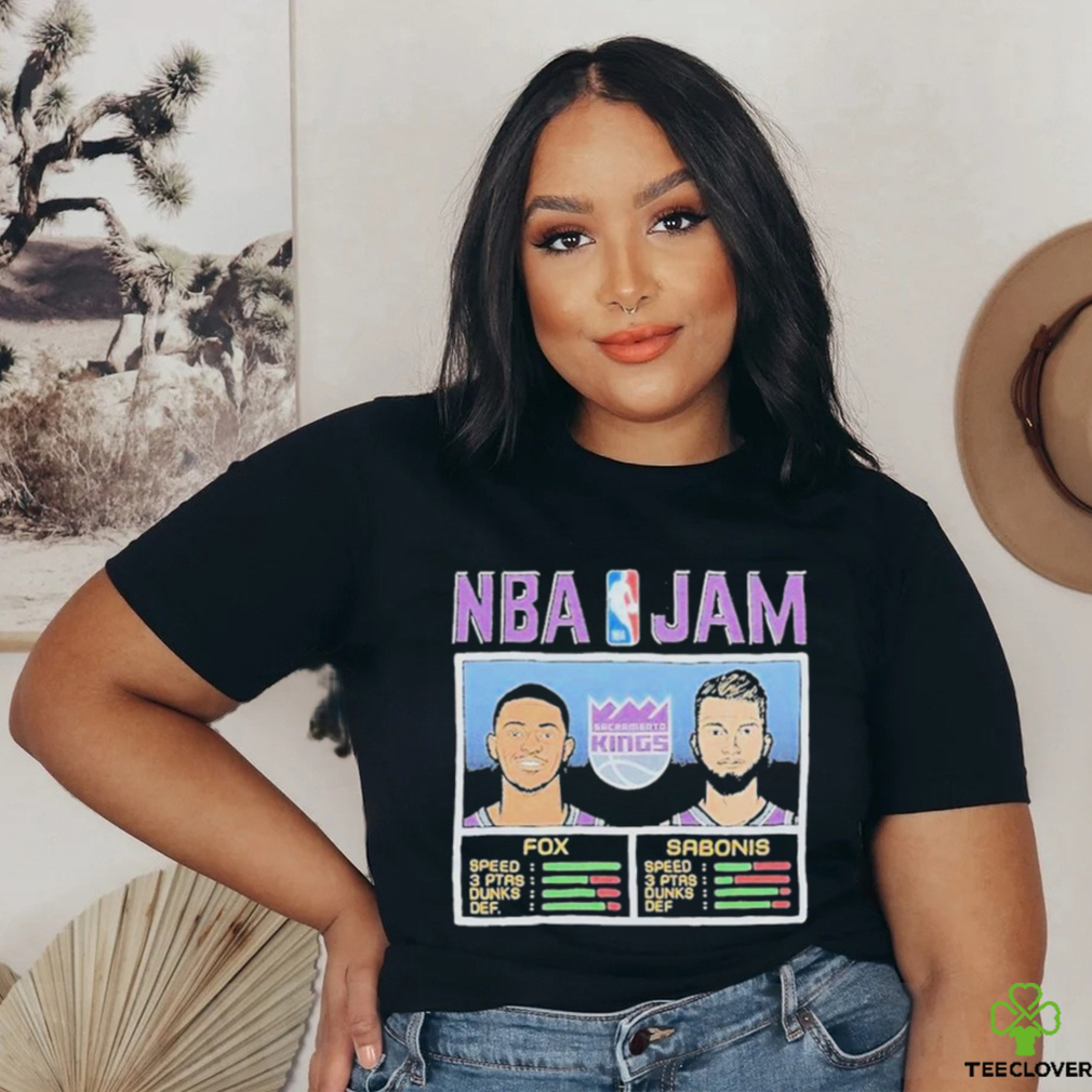 Nba Jam Sacramento Kings Deaaron Fox And Domantas Sabonis 2023 Playoff Shirt  - Shibtee Clothing