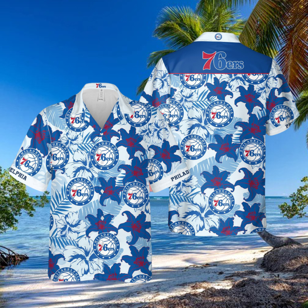 Nba Philadelphia 76Ers Tropical Lily Flowers Trendy Hawaiian Shirt V2 Aloha Shirt Nba Philadelphia 76Ers Tropical Lily Flowers Trendy Hawaiian Shirt V2 Aloha Shirt