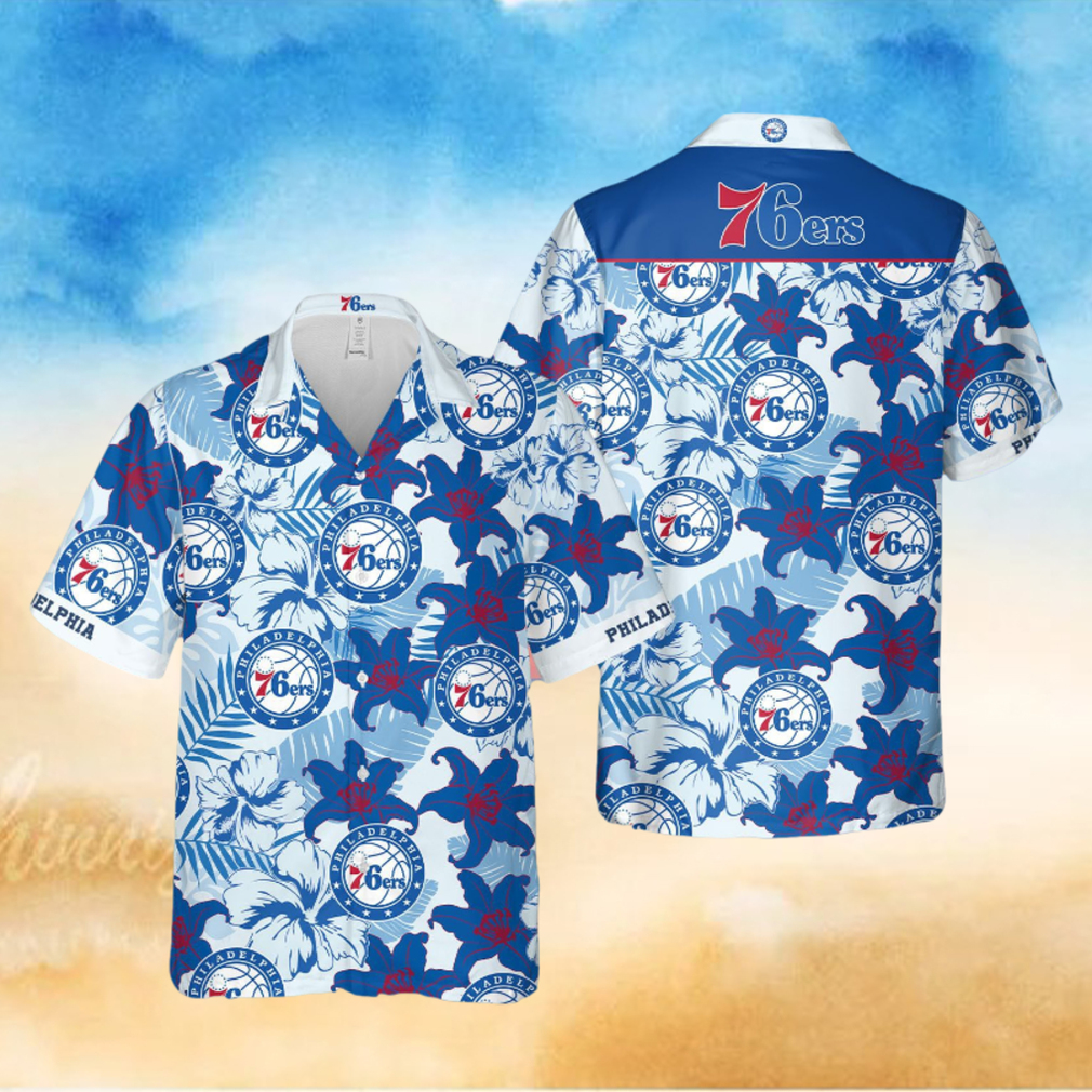 Nba Philadelphia 76Ers Tropical Lily Flowers Trendy Hawaiian Shirt V2 Aloha Shirt Nba Philadelphia 76Ers Tropical Lily Flowers Trendy Hawaiian Shirt V2 Aloha Shirt