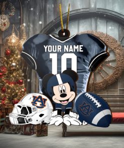 Ncaa Auburn Tigers Mickey Mouse Christmas Ornament Custom Your Name And Number