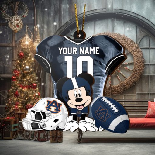 Ncaa Auburn Tigers Mickey Mouse Christmas Ornament Custom Your Name And Number