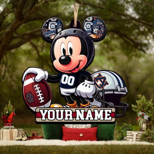 Ncaa Auburn Tigers Mickey Mouse Ornament Personalized Your Name