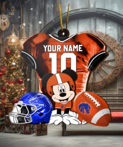 Ncaa Boise State Broncos Mickey Mouse Christmas Ornament Custom Your Name And Number