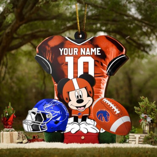 Ncaa Boise State Broncos Mickey Mouse Christmas Ornament Custom Your Name And Number