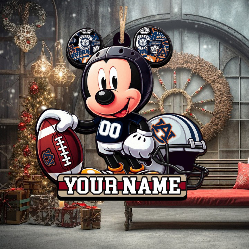 Ncaa Boise State Broncos Mickey Mouse Ornament Personalized Your Name Ncaa Boise State Broncos Mickey Mouse Ornament Personalized Your Name
