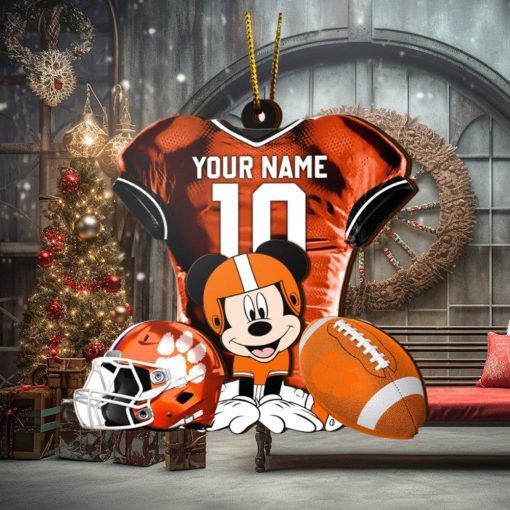 Ncaa Clemson Tigers Mickey Mouse Christmas Ornament Custom Your Name And Number