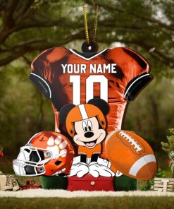 Ncaa Clemson Tigers Mickey Mouse Christmas Ornament Custom Your Name And Number