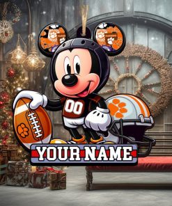 Ncaa Clemson Tigers Mickey Mouse Ornament Personalized Your Name