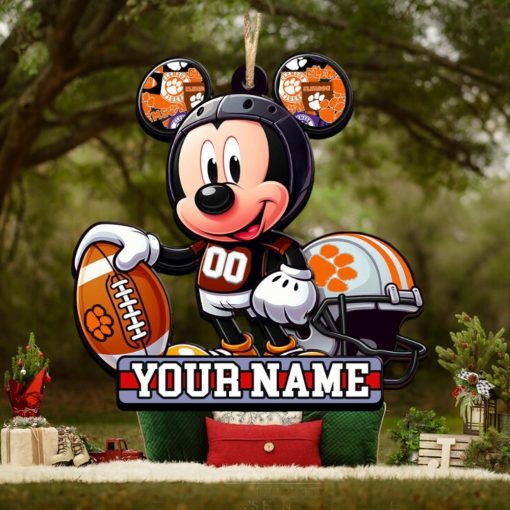 Ncaa Clemson Tigers Mickey Mouse Ornament Personalized Your Name