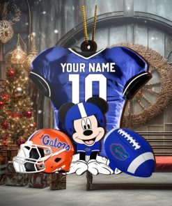 Ncaa Florida Gators Mickey Mouse Christmas Ornament Custom Your Name And Number