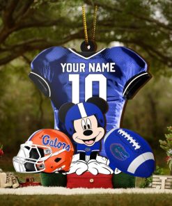 Ncaa Florida Gators Mickey Mouse Christmas Ornament Custom Your Name And Number