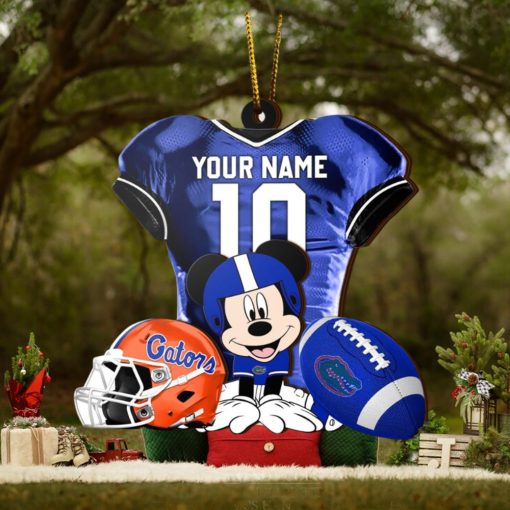 Ncaa Florida Gators Mickey Mouse Christmas Ornament Custom Your Name And Number