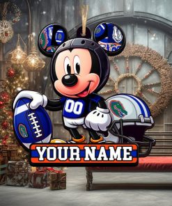 Ncaa Florida Gators Mickey Mouse Ornament Personalized Your Name