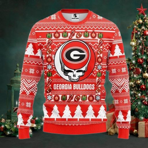 Ncaa Georgia Bulldogs Grateful Dead Ugly Christmas Sweater, All Over Print Sweatshirt, Ugly Sweater, Christmas Sweaters, Hoodie, Sweate