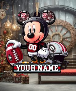 Ncaa Georgia Bulldogs Mickey Mouse Ornament Personalized Your Name