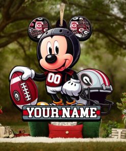 Ncaa Georgia Bulldogs Mickey Mouse Ornament Personalized Your Name