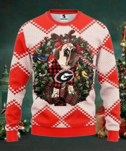 Ncaa Georgia Bulldogs Pug Dog Ugly Christmas Sweater, All Over Print Sweatshirt, Ugly Sweater, Christmas Sweaters, Hoodie, Sweater