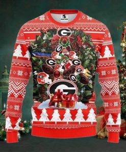 Ncaa Georgia Bulldogs Tree Christmas Ugly Christmas Sweater, All Over Print Sweatshirt, Ugly Sweater, Christmas Sweaters, Hoodie, Sweater