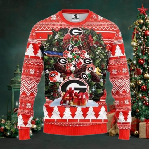 Ncaa Georgia Bulldogs Tree Christmas Ugly Christmas Sweater, All Over Print Sweatshirt, Ugly Sweater, Christmas Sweaters, Hoodie, Sweater