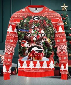 Ncaa Georgia Bulldogs Tree Christmas Ugly Christmas Sweater, All Over Print Sweatshirt, Ugly Sweater, Christmas Sweaters, Hoodie, Sweater