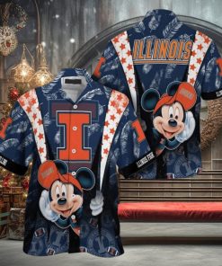 Ncaa Illinois Fighting Illini Mickey Mouse Trendy Hawaiian Shirt Aloha Shirt