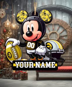 Ncaa Iowa Hawkeyes Mickey Mouse Ornament Personalized Your Name