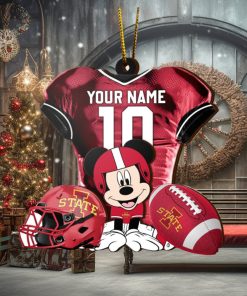 Ncaa Iowa State Cyclones Mickey Mouse Christmas Ornament Custom Your Name And Number