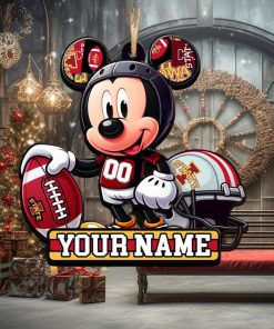 Ncaa Iowa State Cyclones Mickey Mouse Ornament Personalized Your Name