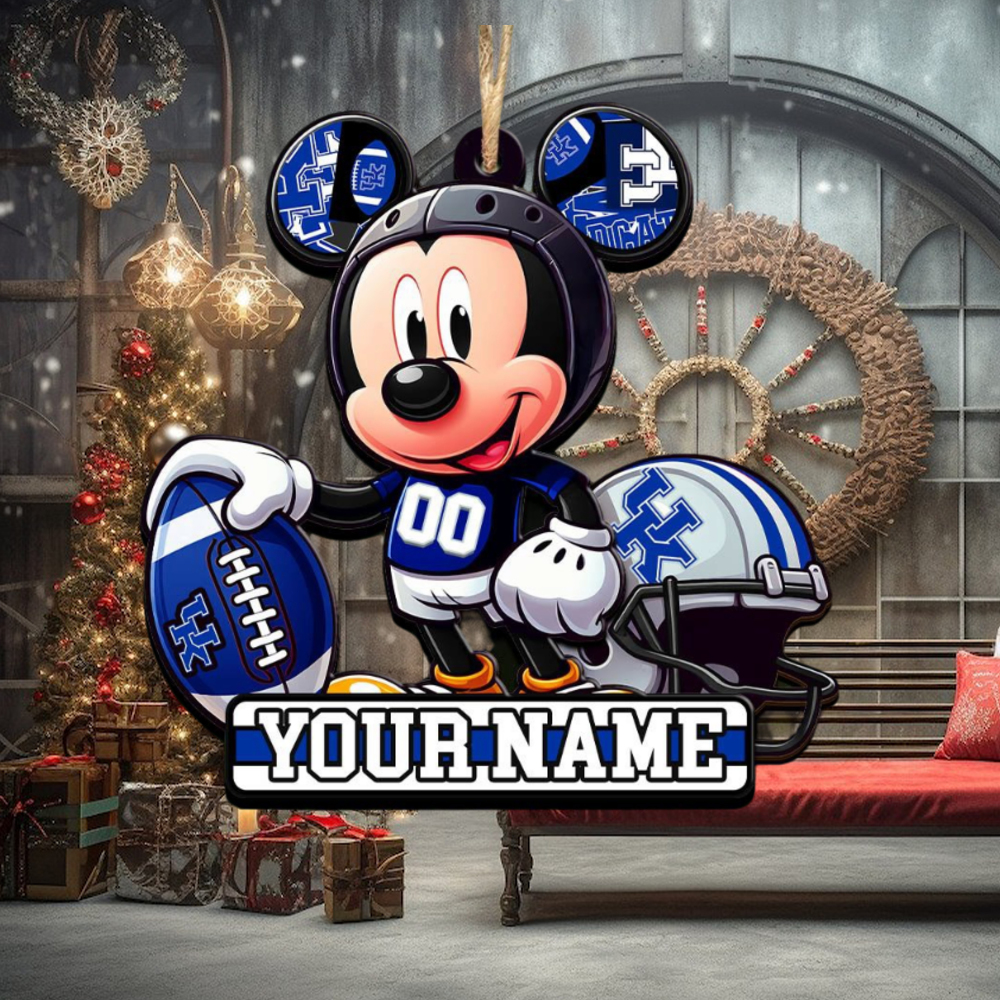 Ncaa Kentucky Wildcats Mickey Mouse Ornament Personalized Your Name Ncaa Kentucky Wildcats Mickey Mouse Ornament Personalized Your Name