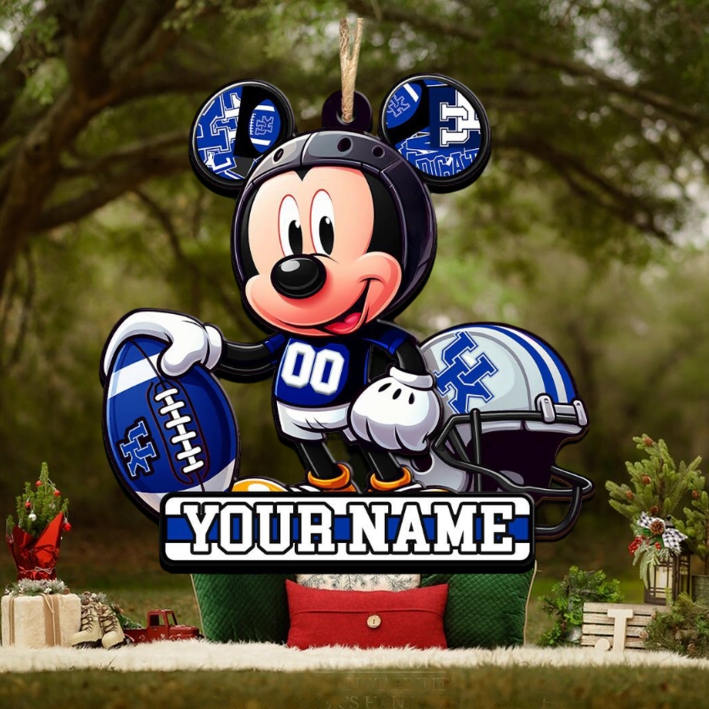 Ncaa Kentucky Wildcats Mickey Mouse Ornament Personalized Your Name Ncaa Kentucky Wildcats Mickey Mouse Ornament Personalized Your Name