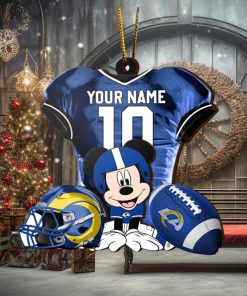 Ncaa Los Angeles Rams Mickey Mouse Christmas Ornament Custom Your Name And Number