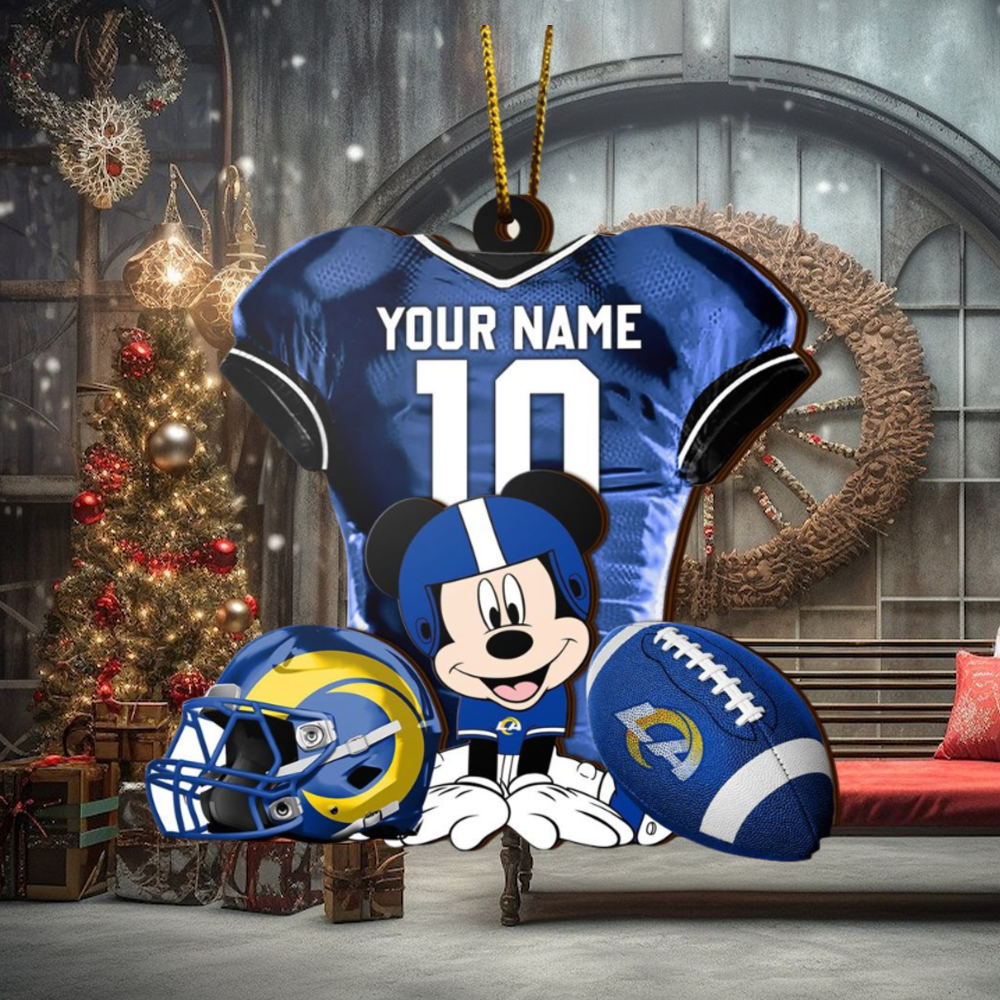 Ncaa Los Angeles Rams Mickey Mouse Christmas Ornament Custom Your Name And Number Ncaa Los Angeles Rams Mickey Mouse Christmas Ornament Custom Your Name And Number